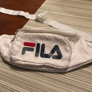 Fila White Waist Pack with Red and Navy Logo